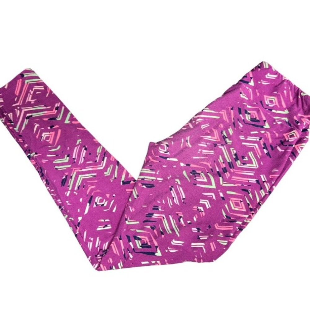 Lularoe OS leggings purple tribal